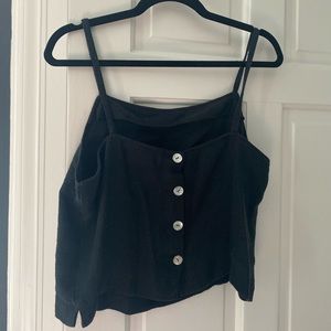 Tracy evans crop with mother of pearl buttons